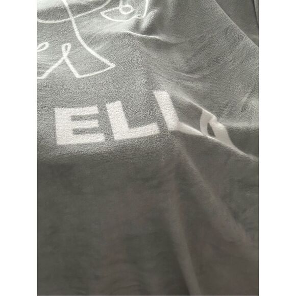 Ivory Ella Logo Fleece Blanket in Grey - Picture 2 of 4